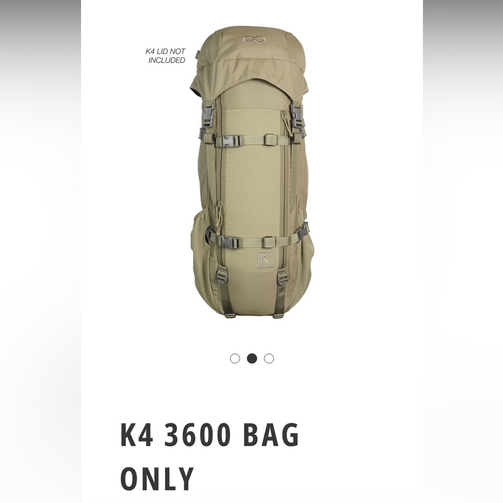 NWOT Exo Mtn K4 3600 Bag